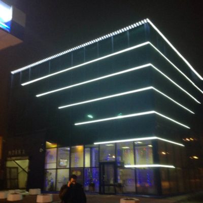 Подсветка здания на полюстровском