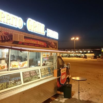 Steak club / Новая вывеска на автофургоне