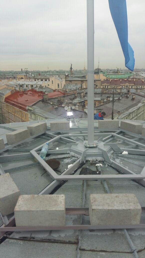 СПГУПТД / Изготовление и монтаж флагштока на Б. Морской